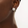 Thumbnail Image 2 of 1 CT. T.W. Cushion-Shaped Multi-Diamond Frame Stud Earrings in 10K Gold