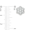 Thumbnail Image 3 of 1 CT. T.W. Composite Diamond Flower Frame Stud Earrings in 10K Gold