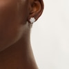 Thumbnail Image 1 of 1 CT. T.W. Composite Diamond Flower Frame Stud Earrings in 10K Rose Gold