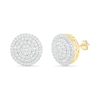 Thumbnail Image 1 of 1 CT. T.W. Composite Diamond Triple Frame Stud Earrings in 10K Gold
