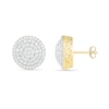Thumbnail Image 3 of 1 CT. T.W. Composite Diamond Triple Frame Stud Earrings in 10K Gold