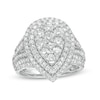 Thumbnail Image 1 of 2 CT. T.W. Composite Pear Diamond Double Teardrop Frame Engagement Ring in 10K White Gold