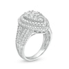 Thumbnail Image 3 of 2 CT. T.W. Composite Pear Diamond Double Teardrop Frame Engagement Ring in 10K White Gold