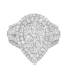 Thumbnail Image 4 of 2 CT. T.W. Composite Pear Diamond Double Teardrop Frame Engagement Ring in 10K White Gold