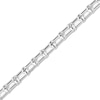 Thumbnail Image 0 of Baguette Lab-Created White Sapphire Tennis Bracelet in Sterling Silver - 7.25"