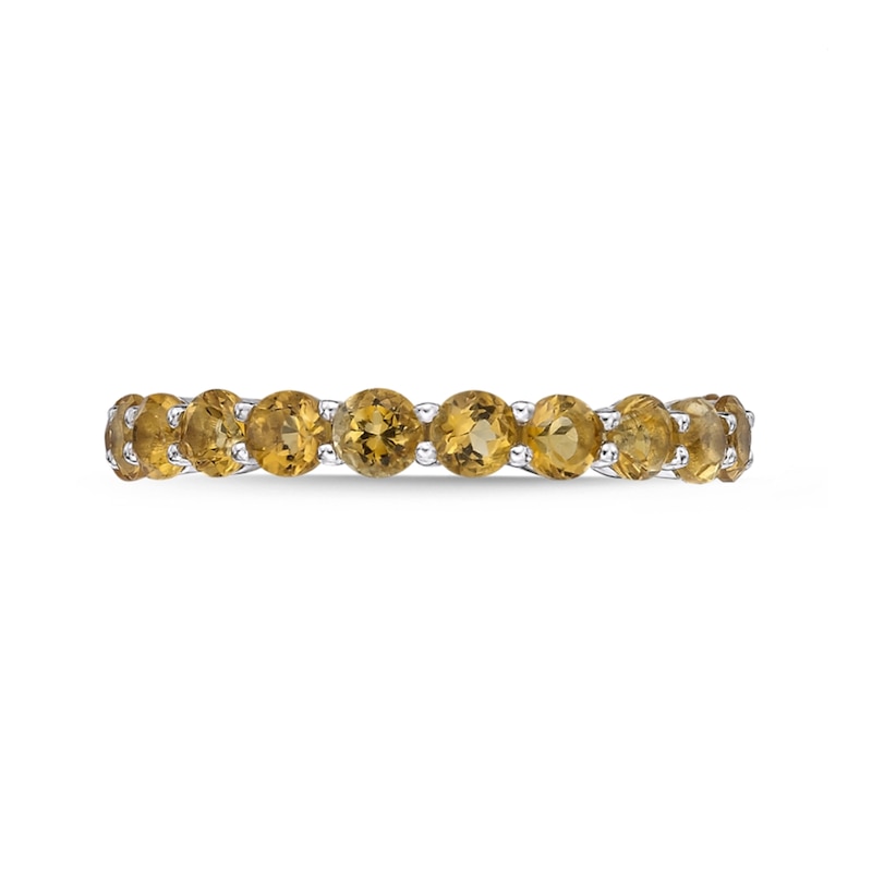 3.0mm Citrine Eternity Band in Sterling Silver