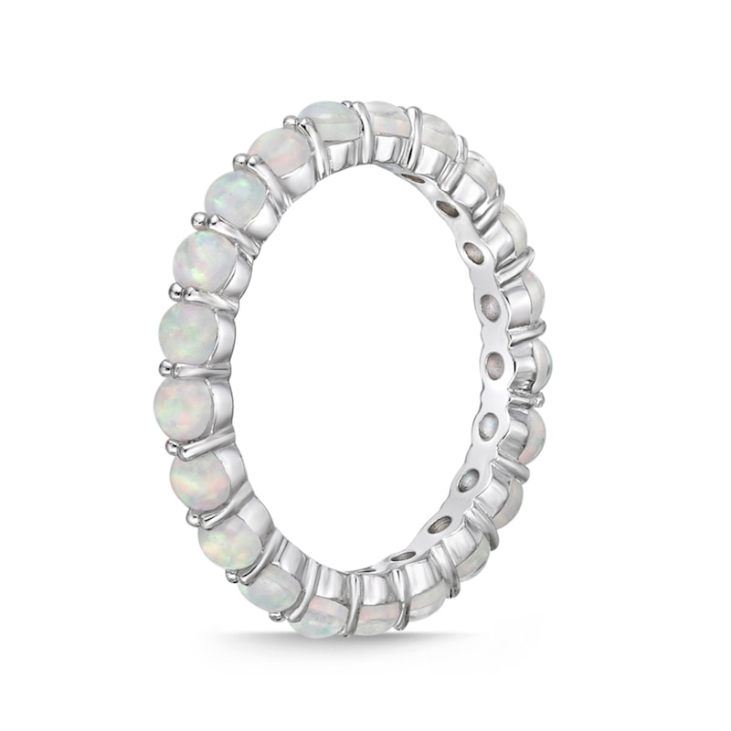 3.0mm Lab-Created Opal Eternity Band in Sterling Silver