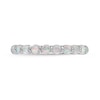 3.0mm Lab-Created Opal Eternity Band in Sterling Silver