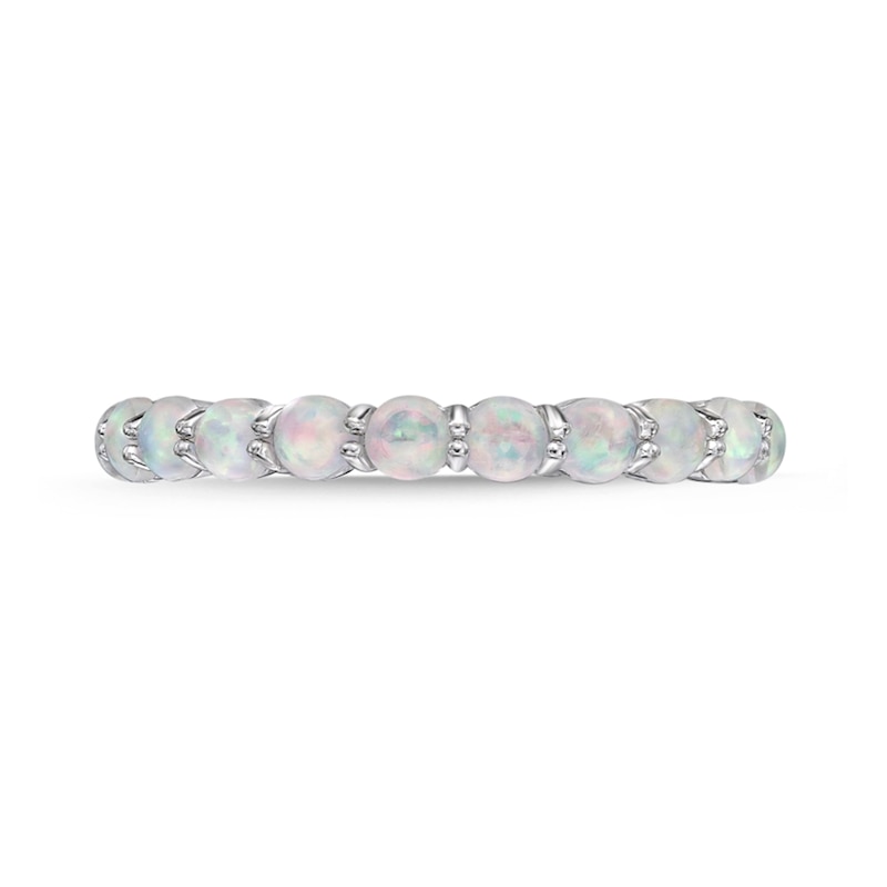 3.0mm Lab-Created Opal Eternity Band in Sterling Silver