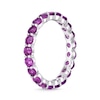 Thumbnail Image 1 of 3.0mm Lab-Created Ruby Eternity Band in Sterling Silver