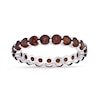 Thumbnail Image 0 of 3.0mm Garnet Eternity Band in Sterling Silver