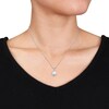 Thumbnail Image 2 of 9.0-10.0mm South Sea Cultured Pearl and 1/20 CT. T.W. Diamond Pendant in 14K White Gold-17"