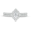 Thumbnail Image 3 of 5/8 CT. T.W. Marquise Diamond Frame Split Shank Engagement Ring in 14K White Gold