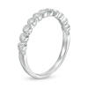 Thumbnail Image 3 of Lab-Created White Sapphire Vintage-Style Tennis Bracelet, Hoop Earrings and Ring Set in Sterling Silver  - Size 7