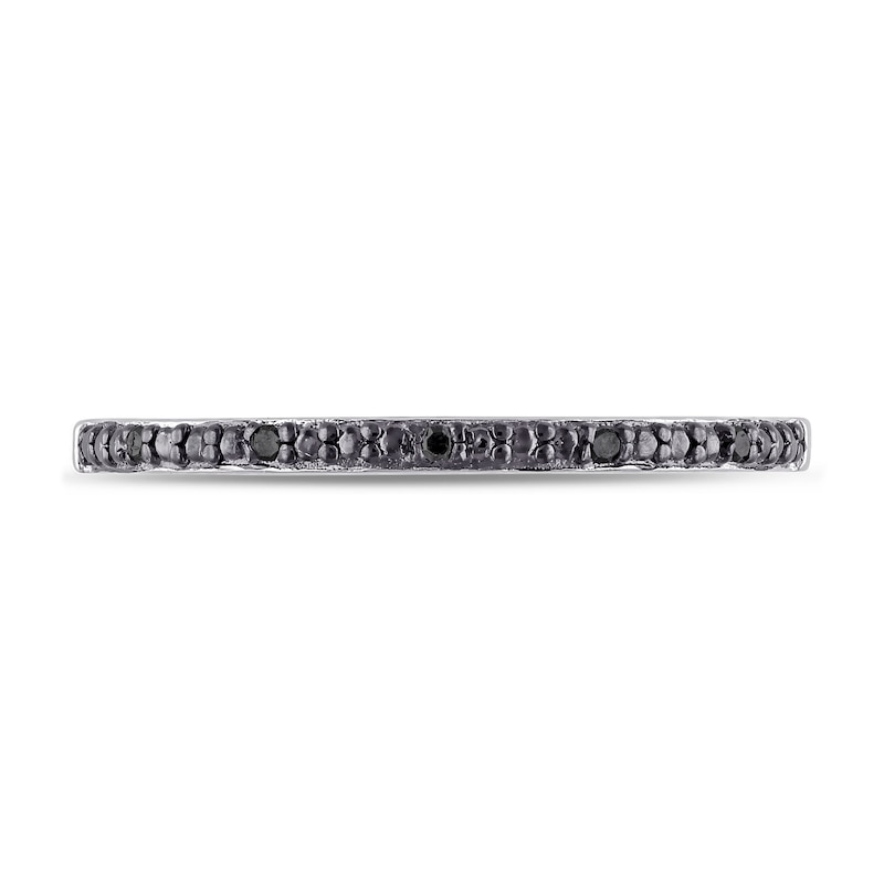 Black Diamond Accent Band in Sterling Silver and Black Rhodium