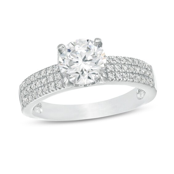 1-3/4 CT. T.w. Certified Diamond Multi-Row Engagement Ring in 14K White Gold (I/I2)