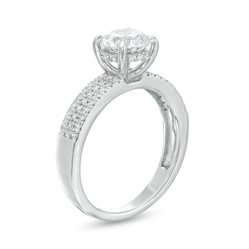 1-3/4 CT. T.W. Certified Diamond Multi-Row Engagement Ring in 14K White Gold (I/I2)