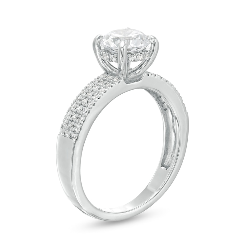 Main Image 3 of 1-3/4 CT. T.W. Certified Diamond Multi-Row Engagement Ring in 14K White Gold (I/I2)