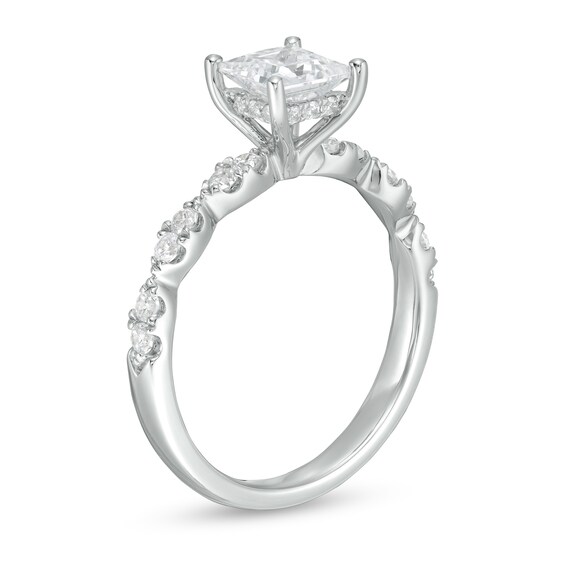 1-1/3 CT. T.w. Princess-Cut Diamond Engagement Ring in 14K White Gold