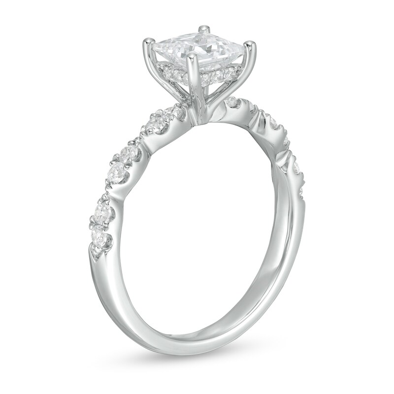 1-1/3 CT. T.W. Princess-Cut Diamond Engagement Ring in 14K White Gold