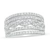 Thumbnail Image 1 of 3/4 CT. T.W. Diamond Multi-Row Anniversary Ring in 14K White Gold