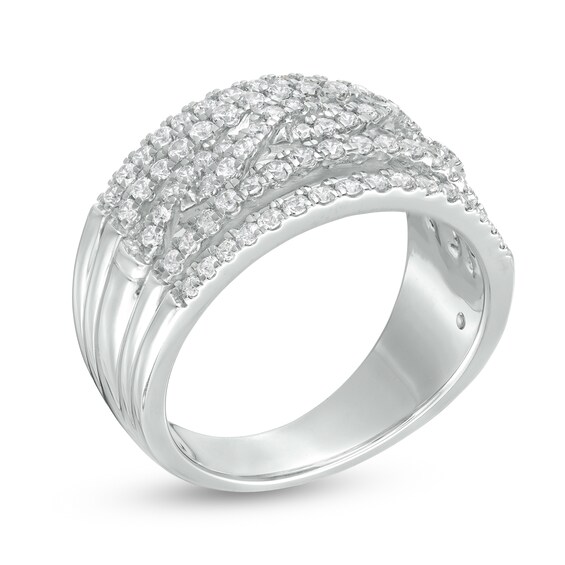 3/4 CT. T.w. Diamond Multi-Row Anniversary Ring in 14K White Gold