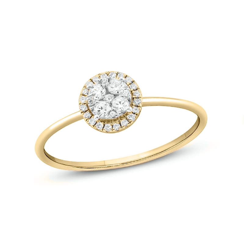 Main Image 1 of 1/5 CT. T.W. Composite Diamond Frame Promise Ring in 10K Gold