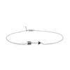 Thumbnail Image 1 of 1/20 CT. T.W. Black Diamond Sideways Arrow Anklet in Sterling Silver - 10"