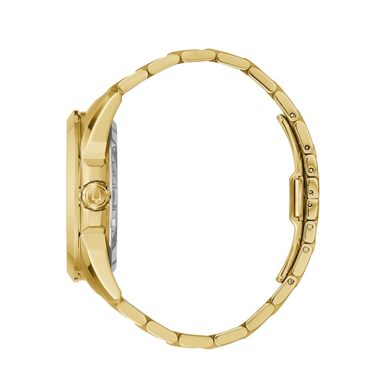 Men's Bulova Sutton Automatic Gold-Tone Watch with Gold-Tone Skeleton Dial (Model: 97A162) Men's Bulova Sutton Automatic Gold-Tone Watch with Gold-Tone Skeleton Dial (Model: 97A162)