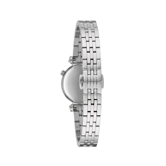 Ladies' Bulova Regatta Diamond Accent Watch with Black Mother-of-Pearl Dial (Model: 96P221)