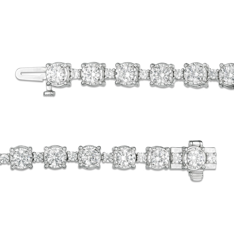 Main Image 3 of 5 CT. T.W. Composite Diamond Line Bracelet in 10K White Gold