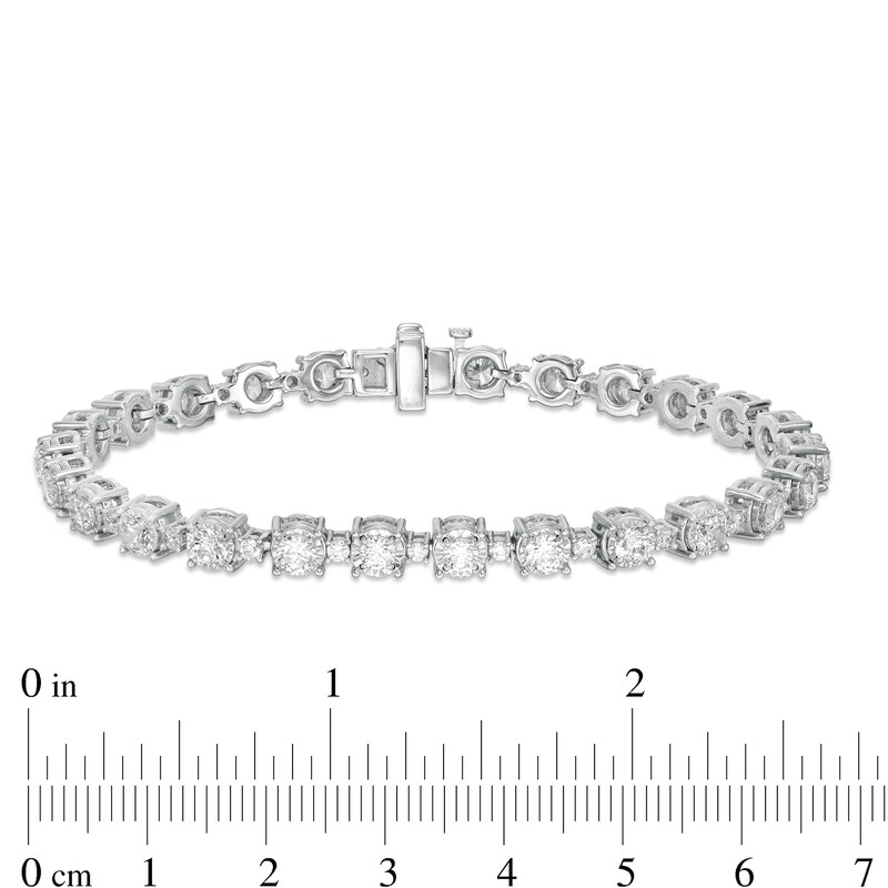 Main Image 4 of 5 CT. T.W. Composite Diamond Line Bracelet in 10K White Gold