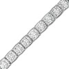 Thumbnail Image 1 of 10 CT. T.W. Diamond Square Tennis Bracelet in 10K White Gold