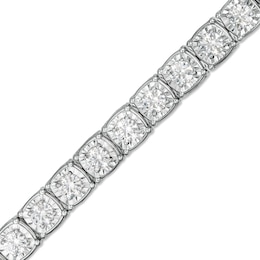 10 CT. T.W. Diamond Square Tennis Bracelet in 10K White Gold