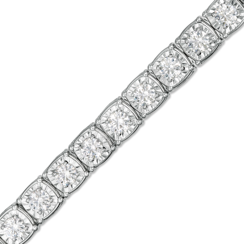 Main Image 1 of 10 CT. T.W. Diamond Square Tennis Bracelet in 10K White Gold