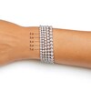 Thumbnail Image 4 of 10 CT. T.W. Diamond Square Tennis Bracelet in 10K White Gold