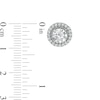 Thumbnail Image 3 of White Lab-Created Sapphire Frame Vintage-Style Stud Earrings in Sterling Silver