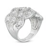 Thumbnail Image 1 of 3 CT. T.W. Diamond Woven Triple Row Ring in 10K White Gold