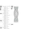 Thumbnail Image 3 of 1 CT. T.W. Diamond Loose Braid Hoop Earrings in 10K White Gold