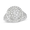 Thumbnail Image 0 of 1 CT. T.W. Multi-Diamond Frame Split Shank Ring in 10K White Gold