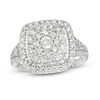 Thumbnail Image 0 of 1 CT. T.W. Composite Diamond Cushion Frame Split Shank Ring in 10K White Gold