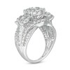 Thumbnail Image 1 of 2 CT. T.W. Diamond Frame Three Stone Split Shank Ring in 10K White Gold