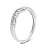 Thumbnail Image 2 of 1/4 CT. T.W. Baguette and Round Diamond Vintage-Style Contour Wedding Band in 10K White Gold
