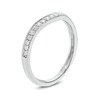 Thumbnail Image 2 of 1/5 CT. T.W. Diamond Vintage-Style Contour Wedding Band in 10K White Gold