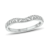 Thumbnail Image 0 of Diamond Accent Vintage-Style Contour Wedding Band in Sterling Silver