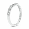 Thumbnail Image 1 of Diamond Accent Vintage-Style Contour Wedding Band in Sterling Silver