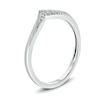 Thumbnail Image 2 of 1/20 CT. T.W. Diamond Vintage-Style Chevron Wedding Band in Sterling Silver