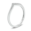 Thumbnail Image 1 of 1/20 CT. T.W. Diamond Vintage-Style Chevron Wedding Band in Sterling Silver