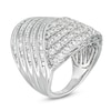 Thumbnail Image 2 of 4 CT. T.W. Diamond Multi-Row Bypass Ring in 10K White Gold