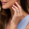 Thumbnail Image 2 of 1/2 CT. T.W. Baguette and Round Diamond Alternating Multi-Row Ring in 10K White Gold